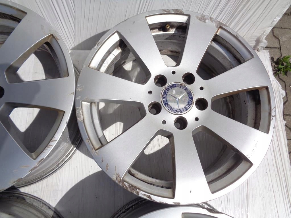 4x Alufelge 16 Zoll 7.0" 5x112 43ET Silber Mercedes-Benz W204 Rim Wheel FEL1555098257py