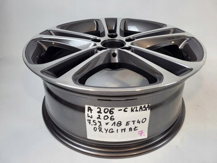 1x Alufelge 18 Zoll 7.5" 5x112 40ET A2064016400 Mercedes-Benz W206 Rim Wheel FEL9112954541ab