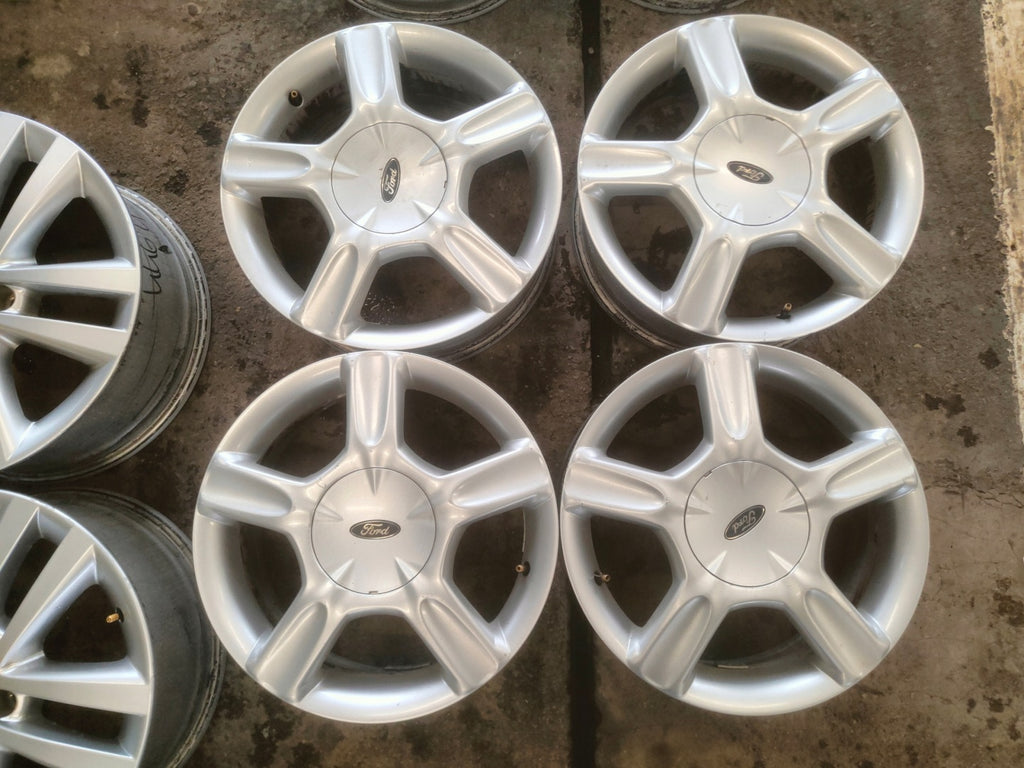 4x Alufelge 16 Zoll 6.0" 4x108 52 5ET Glanz Silber XS4J1007 Ford Rim Wheel FEL5885220488ec