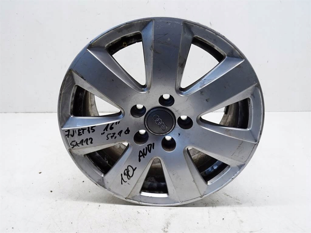 1x Alufelge 16 Zoll 7.0" 5x112 45ET Glanz Silber 4F0601025AJ Audi Rim Wheel