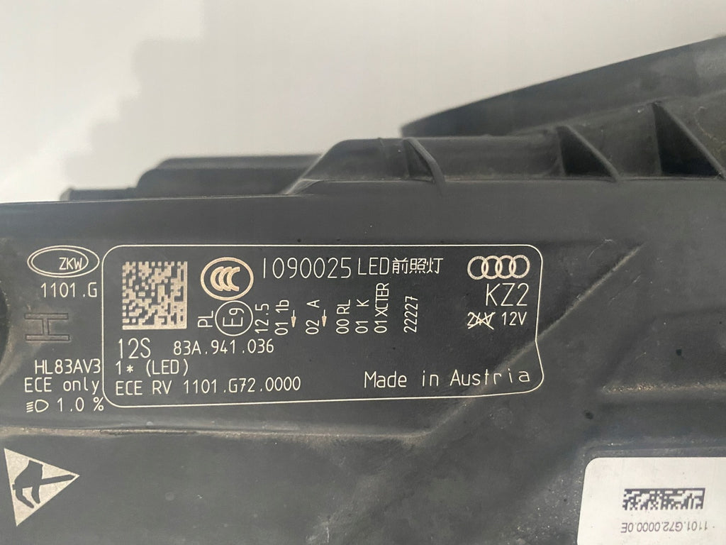 Frontscheinwerfer Audi Q3 83A941036 LED Rechts Scheinwerfer Headlight