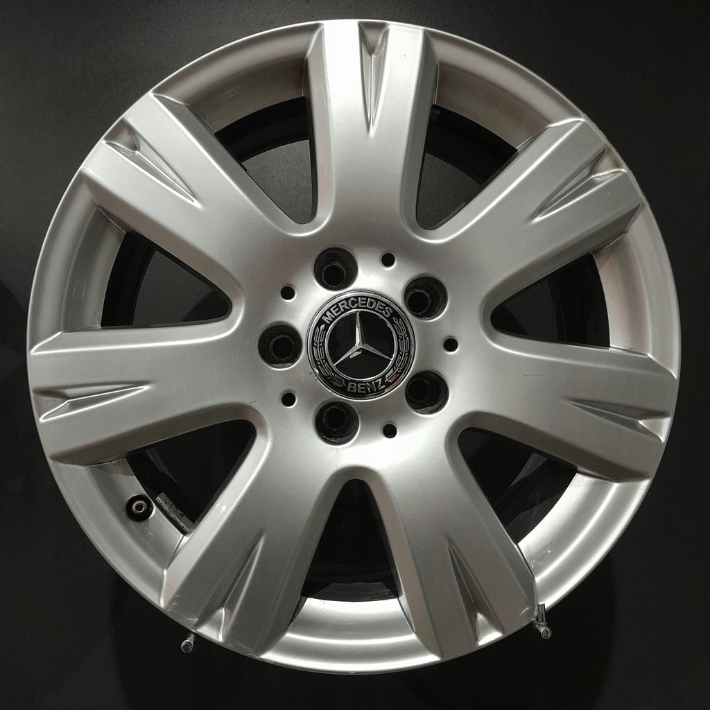 4x Alufelge 16 Zoll 7.0" 5x112 43ET Matt Silber A2044012602 Mercedes-Benz W204 FEL4112135810bl