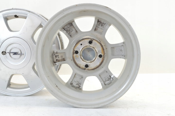 4x Alufelge 14 Zoll 4.5" 4x100 45ET Silber Opel Rim Wheel FEL4627249591sz