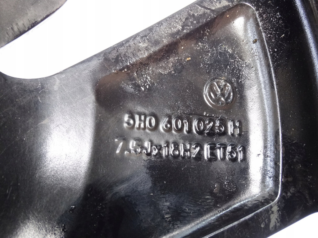 1x Alufelge 18 Zoll 7.5" 5x112 51ET Glanz Schwarz 5H0601025H VW Golf Viii FEL3966208790ov
