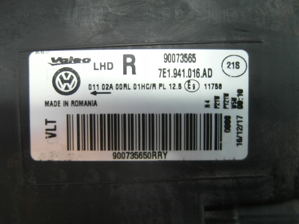 Frontscheinwerfer VW Transporter 7E1941016AD Rechts Scheinwerfer Headlight