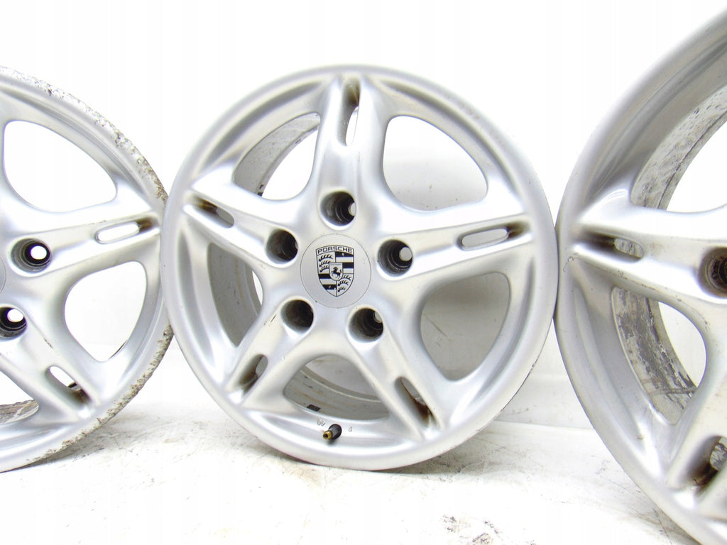 1x Alufelge 16 Zoll 7.0" 5x130 40ET Glanz Silber 99636211400 Porsche Boxster