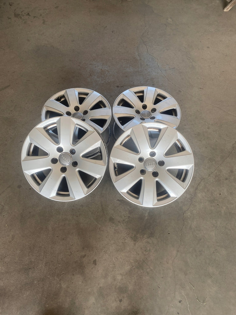 4x Alufelge 16 Zoll 7.5" 5x112 42ET Glanz Silber Audi Rim Wheel