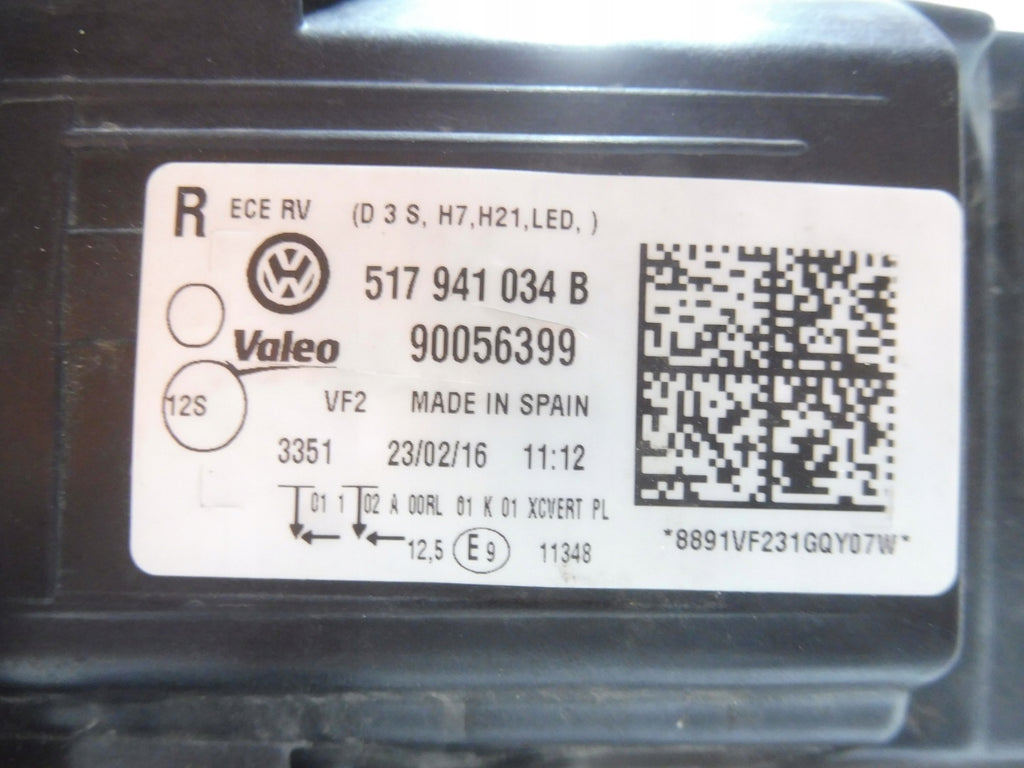 Frontscheinwerfer VW 517941034B LED Rechts Scheinwerfer Headlight SCH5084947292vi