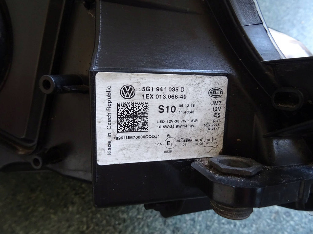 Frontscheinwerfer VW Golf VII 5G1941035 5G1941036D Full LED Ein Satz Headlight SCH5093076719hs