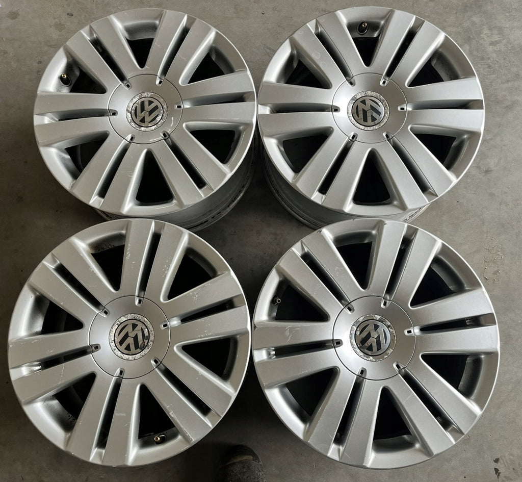 4x Alufelge 16 Zoll 7.0" 5x112 45ET Glanz Silber 87169090 VW Passat Rim Wheel FEL8894103487ra