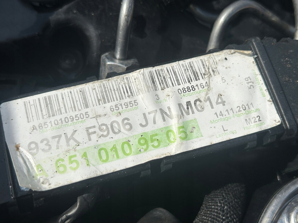 Motor Mercedes-Benz Sprinter 906 691955 2.2 CDI 180TKm 2011 Diesel Unkomplett