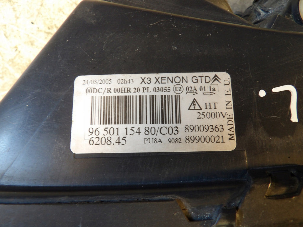 Frontscheinwerfer Citroën C5 9650115480 Xenon Links Scheinwerfer Headlight