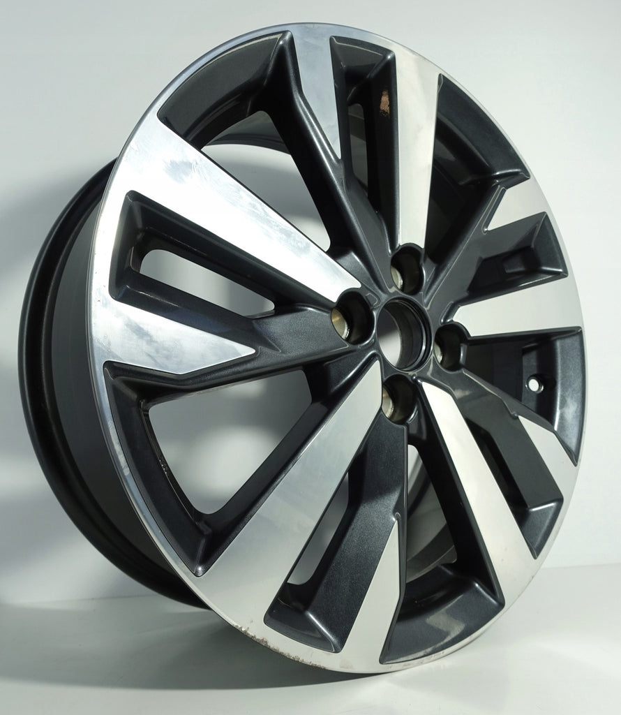 1x Alufelge 17 Zoll 6.5" 4x100 50ET Glanz Graphit AC4CH-T6 Nissan Micra V Clio