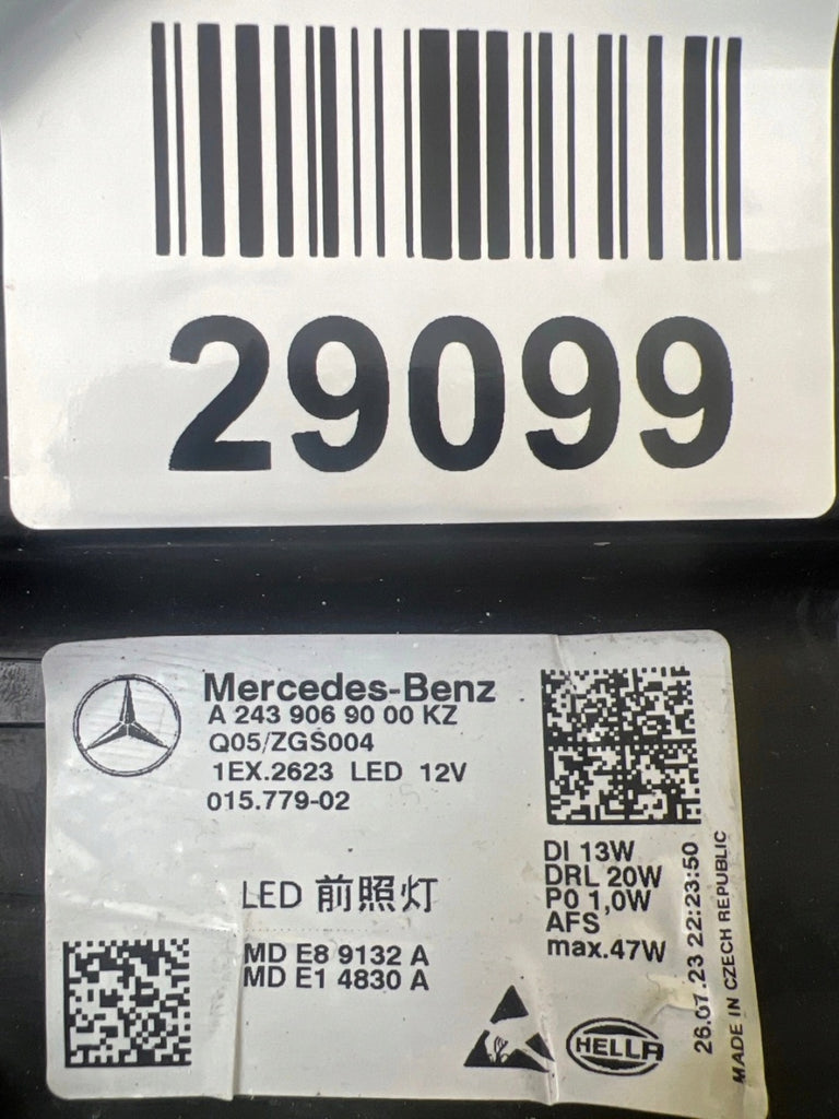 Frontscheinwerfer Mercedes-Benz Eqa Eqb A2439069000 LED Rechts Headlight SCH7065904668ym
