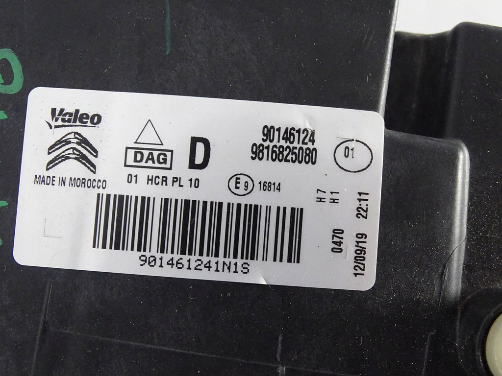 Frontscheinwerfer Citroën Berlingo 9816825080 Rechts Scheinwerfer Headlight