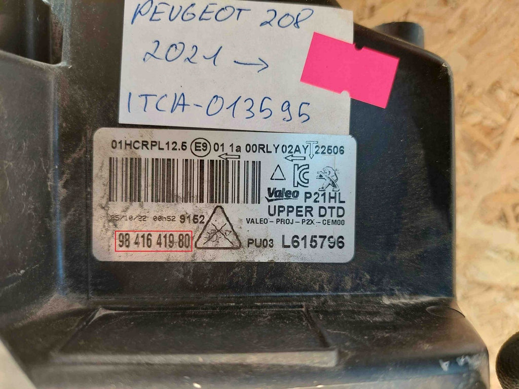 Frontscheinwerfer Peugeot 2008 208 I 9841641980 Full LED Rechts Headlight