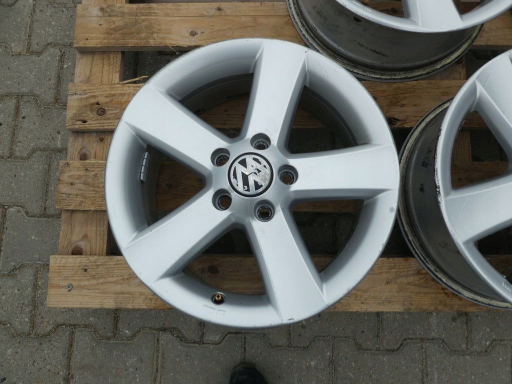 4x Alufelge 16 Zoll 6.5" 5x112 33ET Silber 5N0071466 VW Tiguan Rim Wheel FEL5505070159vv