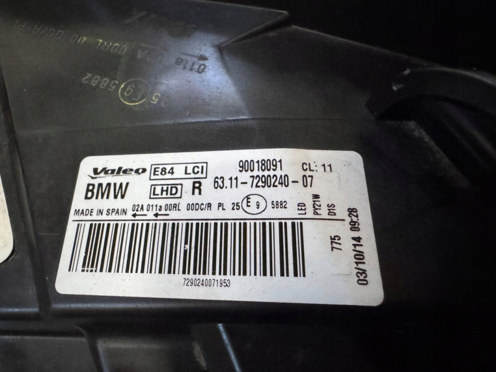 Frontscheinwerfer BMW X1 E84 7290240 90018091 Rechts Scheinwerfer Headlight SCH4643667235vv
