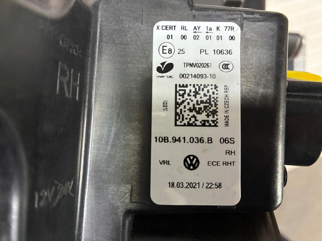 Frontscheinwerfer VW Id.3 10B941036B Full LED Rechts Scheinwerfer Headlight SCH6918690360to