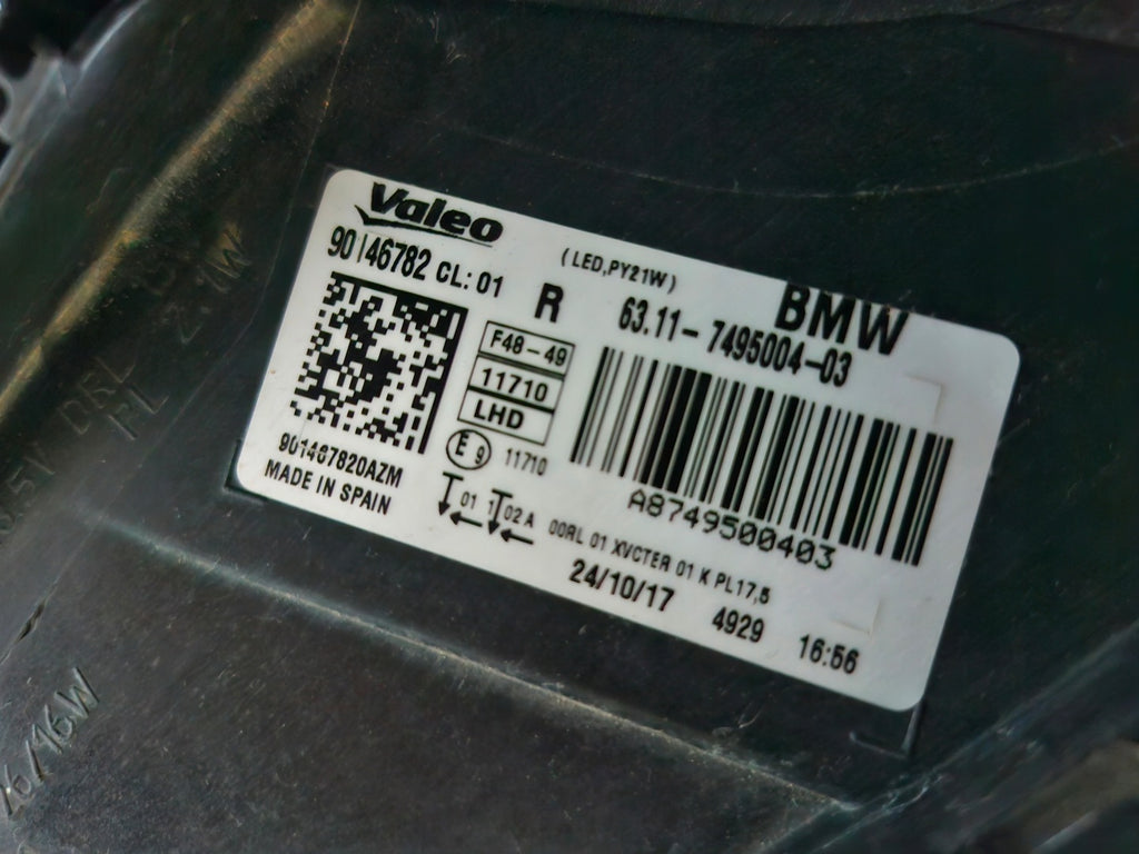 Frontscheinwerfer BMW X1 F48 7495004-03 Full LED Rechts Scheinwerfer Headlight SCH2720900060dl