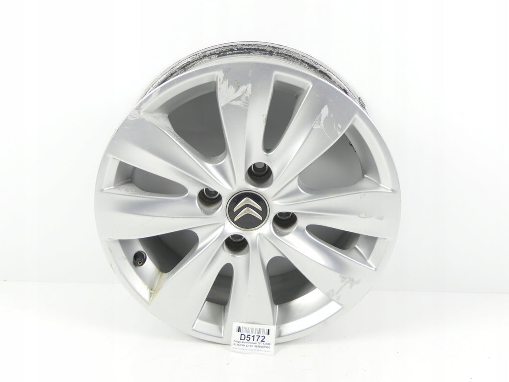 1x Alufelge 15 Zoll 6.0" 4x108 9685691980 Citroën C3 II Hatchback Rim Wheel FEL7708989771bm