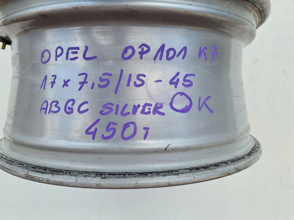 1x Alufelge 17 Zoll 7.5" 5x115 45ET Silber Opel Rim Wheel