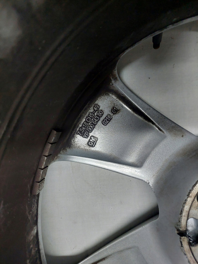 1x Alufelge 18 Zoll 7.5" 5x108 49ET Glanz Silber YP00064380 Opel Rim Wheel FEL4767970208tt