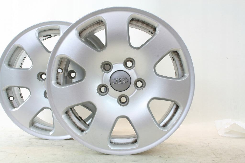 4x Alufelge 15 Zoll 7.0" 5x112 39ET Silber Audi Rim Wheel