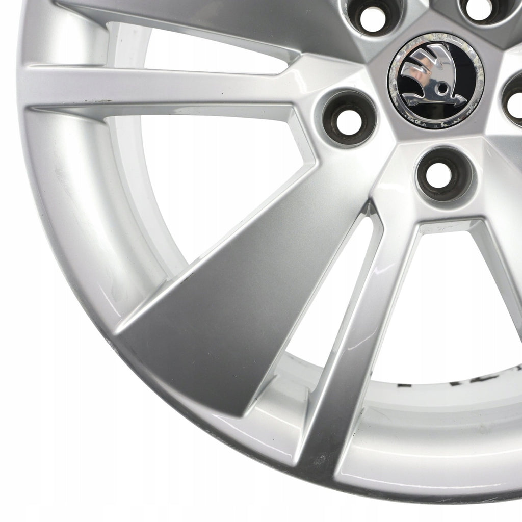1x Alufelge 18 Zoll 8.0" 5x112 44ET Glanz Silber 3V0601025F Skoda Superb FEL9150671695pq