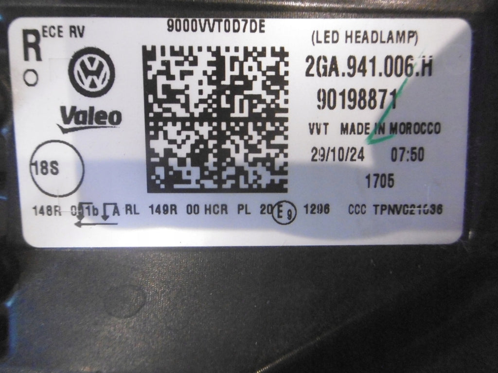 Frontscheinwerfer VW T-Roc 2GA941006H Full LED Rechts Scheinwerfer Headlight SCH6188427630nj
