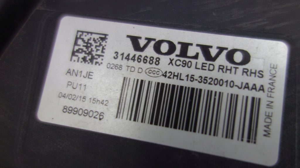 Frontscheinwerfer Volvo Xc90 31446688 Rechts Scheinwerfer Headlight