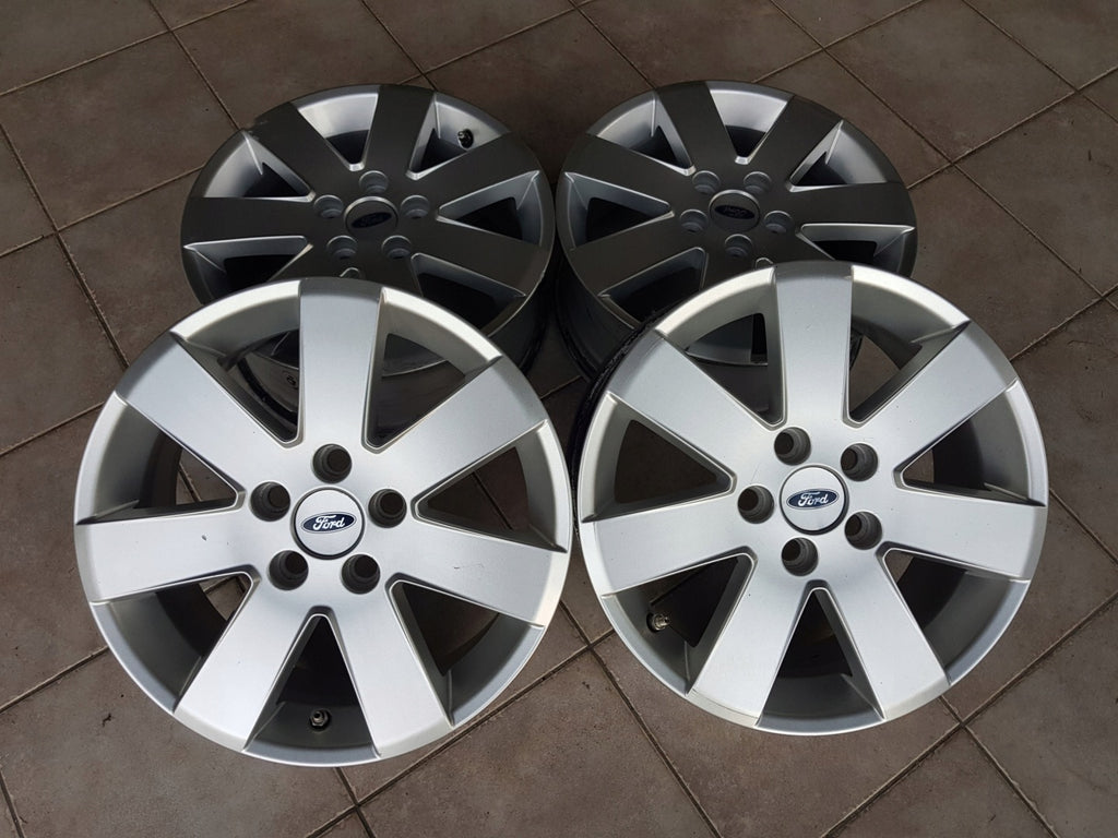 4x Alufelge 16 Zoll 6.5" 5x108 52 5ET Glanz Silber Ford Mondeo I Focus Cmax FEL3466299258wx