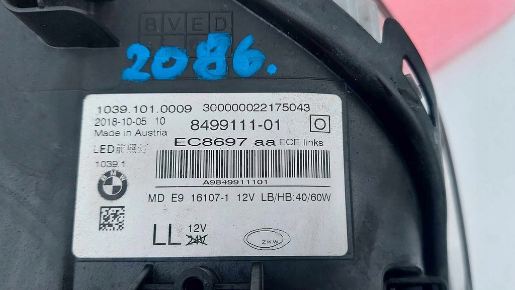 Frontscheinwerfer BMW 5 G31 G30 8499111 Full LED Links Scheinwerfer Headlight SCH9448443408fd