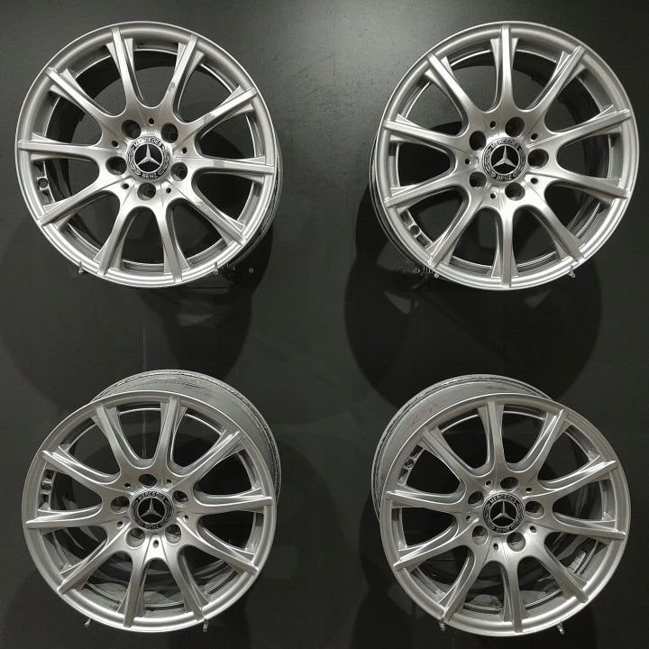 4x Alufelge 16 Zoll 6.5" 5x112 38ET Glanz Silber A2054012400 Mercedes-Benz W205 FEL9345503988ts