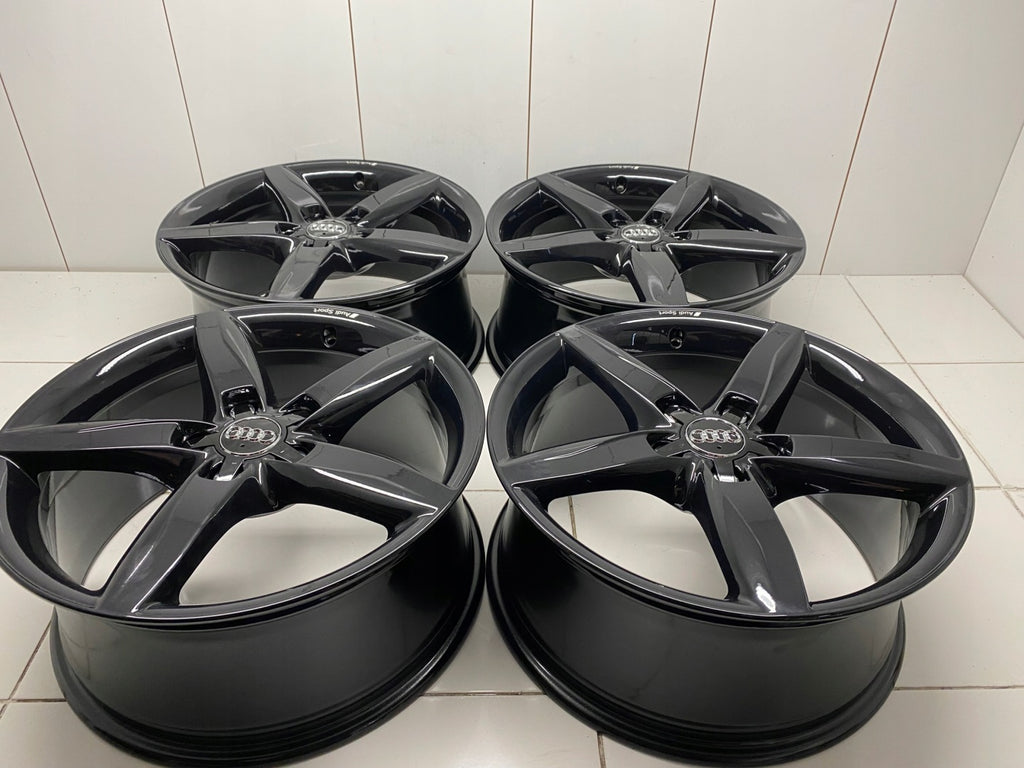 4x Alufelge 18 Zoll 8.0" 5x112 47ET Glanz Schwarz 8K0071498A Audi A6 A4 FEL7003248296os