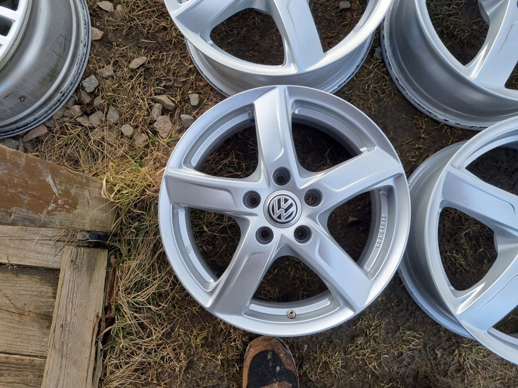 4x Alufelge 16 Zoll 6.5" 5x112 41ET Glanz Silber KBA51975 VW Passat Rim Wheel FEL7499095281ev