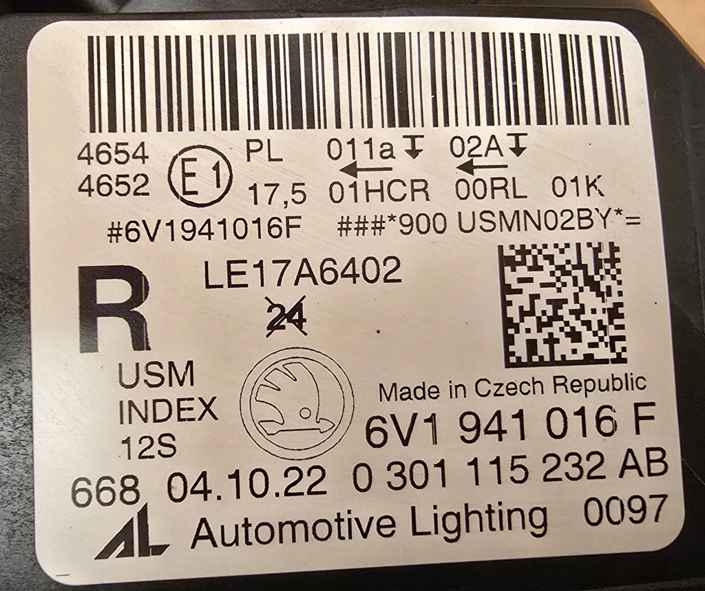 Frontscheinwerfer Skoda Fabia III 6V1941016F LED Rechts Scheinwerfer Headlight SCH9185557355tx