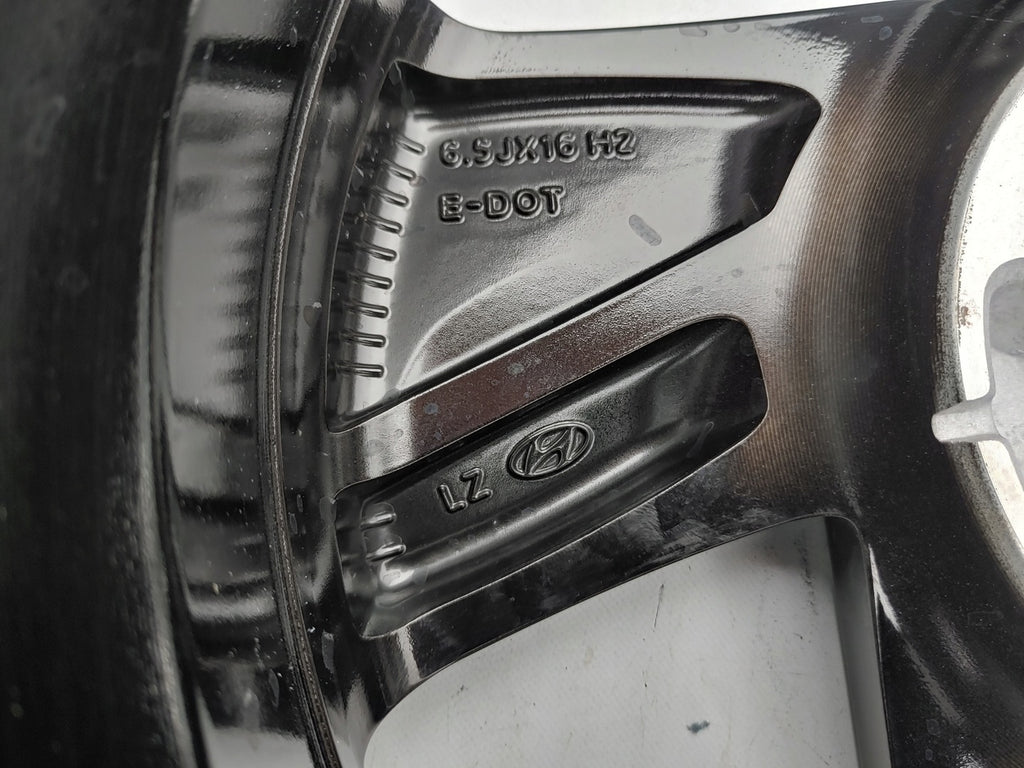 1x Alufelge 16 Zoll 6.5" 4x100 48ET Glanz Schwarz 52910-K7200 Hyundai I10 I20