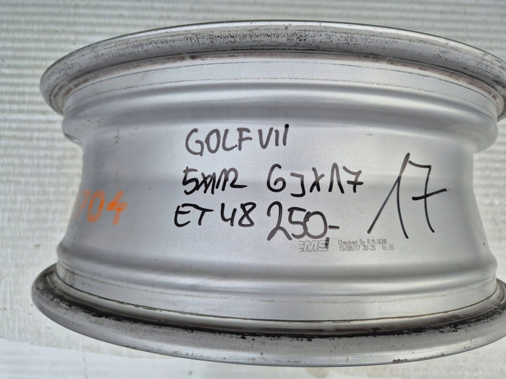 1x Alufelge 17 Zoll 6.0" 5x112 48ET Glanz Silber 5G0601025K VW Golf Vii FEL7130466235cy