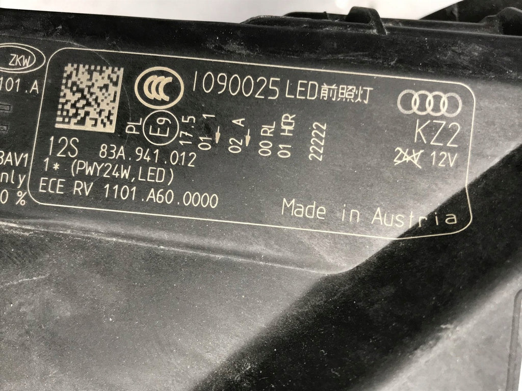 Frontscheinwerfer Audi Q3 83A941012 83A941011 Full LED Rechts Headlight