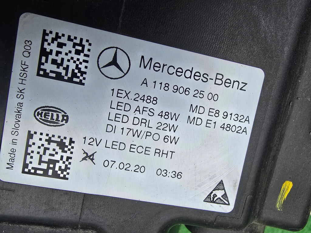 Frontscheinwerfer Mercedes-Benz Cla A1189062500 Full LED Links Headlight SCH6904699497df