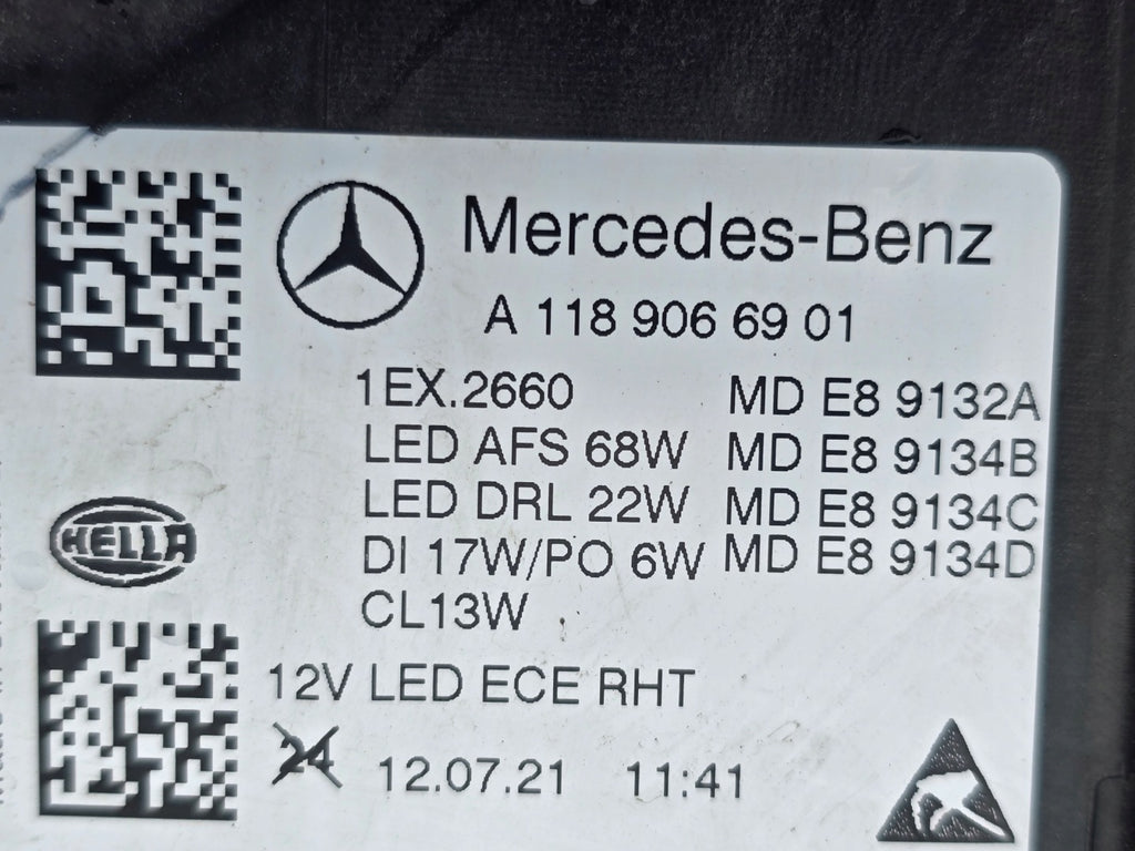 Frontscheinwerfer Mercedes-Benz Cla A1189066901 Links Scheinwerfer Headlight SCH2668734818iv