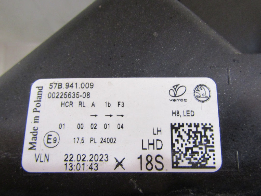 Frontscheinwerfer Skoda Karoq 57B941009 LED Links Scheinwerfer Headlight SCH9896661278mp