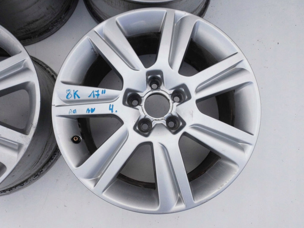 4x Alufelge 17 Zoll 7.5" 5x112 45ET Glanz Silber 8K0601025B Audi A4 B8 Rim Wheel