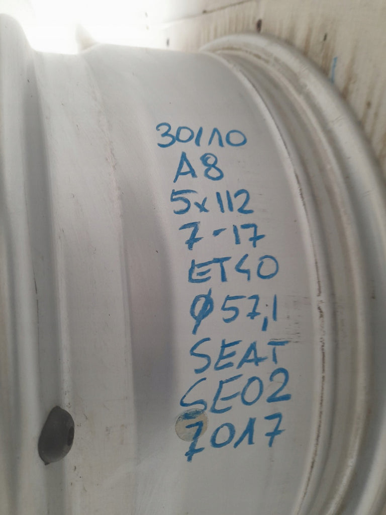 1x Alufelge 17 Zoll 7.0" 5x112 40ET Glanz Silber SE027017 Seat I Rim Wheel FEL2603161984wx