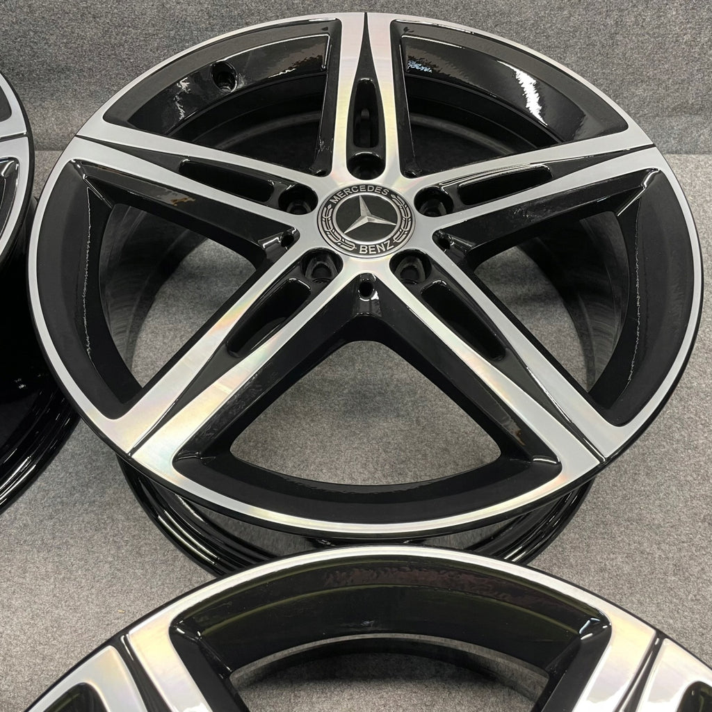 4x Alufelge 18 Zoll 7.5" 5x112 49ET Glanz Schwarz A1774010700 Mercedes-Benz Cla FEL9497353241ms