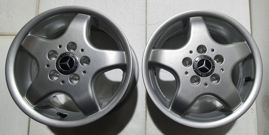 4x Alufelge 15 Zoll 5.5" 5x112 54ET Glanz Silber KBA45613 Rim Wheel FEL9707124217fl