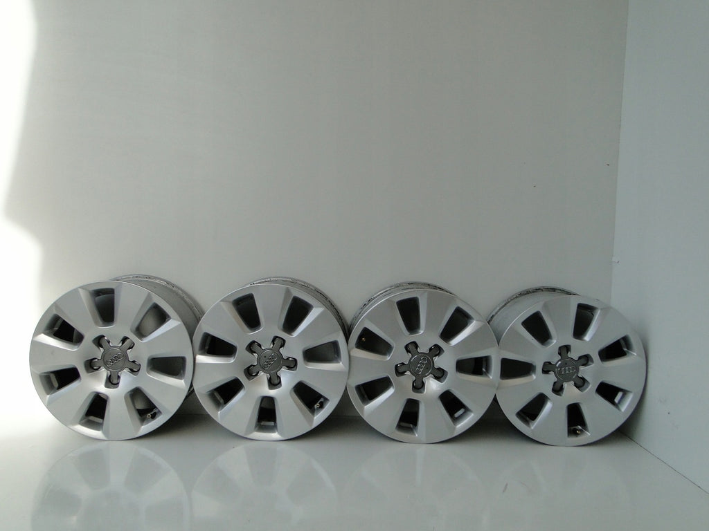 4x Alufelge 16 Zoll 7.5" 5x112 37ET Silber Audi Rim Wheel