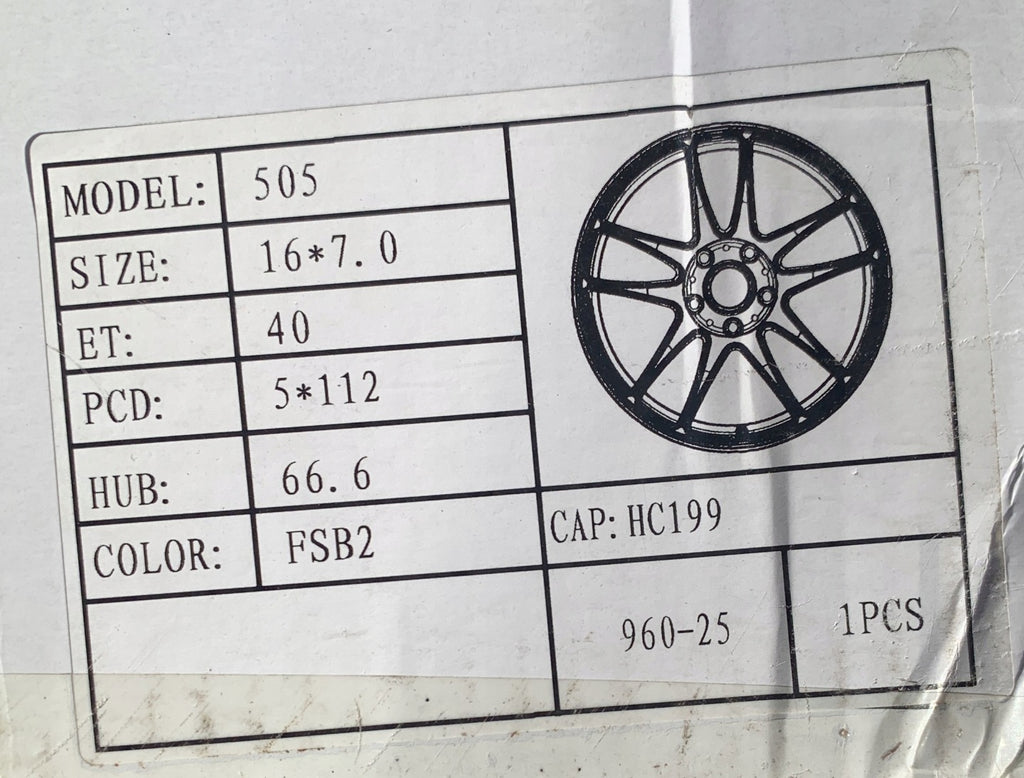 4x Alufelge 16 Zoll 7.0" 5x112 40ET Glanz Schwarz Rim Wheel FEL1352831714zj