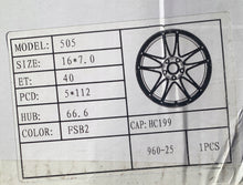 Laden Sie das Bild in den Galerie-Viewer, 4x Alufelge 16 Zoll 7.0" 5x112 40ET Glanz Schwarz Rim Wheel FEL1352831714zj